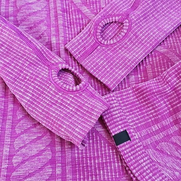 Lululemon Rest Less Long Sleeve Pullover Heathered Ultra Violet Shirt Size Med - Picture 2 of 6